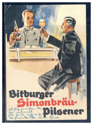 Bitburg  W-5520,  Bitburger Simonbräu-Pilsener 1947  I-II  (oben ...