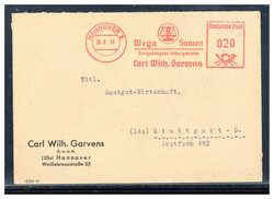 Hannover  W-3000,  20 Pf. AFS  "WEGA SAMEN" mit Abb. einer Waage auf ...