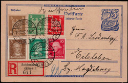 3 Pf. Goethe nebst fünf weiteren Werten auf Reco ...