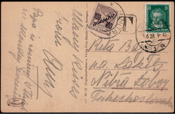 8 Pf. Beethoven als EF. auf unterfrankierter Auslands-Postkarte  ...