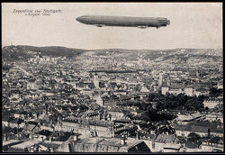 Stuttgart  W-7000,  Zeppeline über Stuttgart 5.August 1908 *  I-II