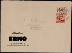 24 Pf. Arbeiter-WOR als EF. auf Fernbrief  "STUTTGART 3"  1947 nach ...