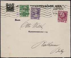 2 H. , 3 H. und 5 H. Freim. 1908 je mit Firmenlochung  "JRS" auf ...