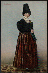 Gröden / Südtirol,  Grödnerin in Tracht um 1920  I-II