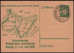 Sonderpostkarte zur internationalen Briefmarken-Ausstellung 1929 mit ...
