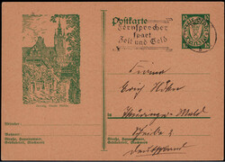 10 Pf. Bild-GA  "GROßE MÜHLE" mit Werbestempel  "DANZIG 5"  1934 ...