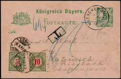 5 Pf. Rauten-Auslands-GA mit K1  "MÜNCHEN 36" nach Zürich, 15 C. ...