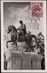 1.55 Zt. Denkmäler Warschaus auf Maxikarte mit entsprechendem ESST