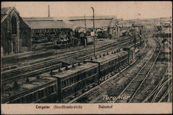 Tergnier,  Bahnhof 1916  I-II  (kl. Flecken)