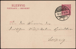 "WESTERLAND c",  Stegstempel klar auf 15 Pf. GA 1920 nach Leipzig