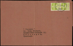 12 Ö. Ziffern (2) als MEF. auf Auslands-Streifbandsendung  ...