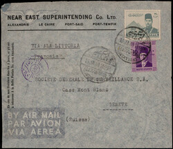 30 M. König Faruk 1939 nebst 10 M. Wert auf Lupo ...