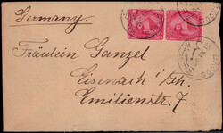 5 M. Sphinx (2) als MEF. auf Auslandscouvert mit K1  "BACOS" 1899 ...