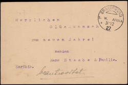 1/2 P. GA Georg V. mit K2  "KARIBIB" 1927 nach Swakopmund, rks. ...