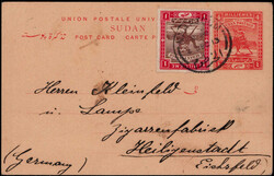 1 M. Kamelreiter als Zfr. auf 4 M. Auslands-GA  "KHARTOUM" 1913 an ...