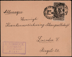 1.75 Fr. Weltausstellung Paris als EF. auf Auslandscouvert mit K1  ...