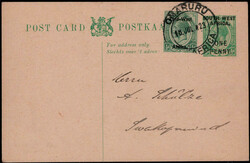 1/2 P. Georg V. als Zfr. auf 1 P. GA mit K2  "OMARURU" 1923 nach ...