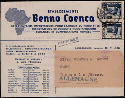 3 Fr. Städteansichten (2) als MEF. auf illustrierter Auslands-DS  ...