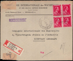 1 Fr. Freim. 1941 im 4er.-Block als MEF. auf Reco ...