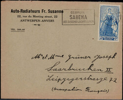 4 Fr. Kampf gegen die Tuberkulose 1949 als EF. auf Auslandsbrief 1950 ...