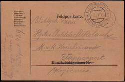 "SCUTARI K.u.K. ETAPPENPOSTAMT",  Stegstempel klar auf Feldpostkarte ...