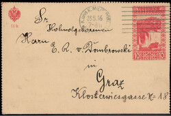 "SARAJEVO",  Militärpost-Rollstempel auf 10 H. ...