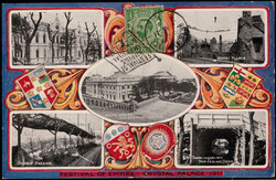 1/2 P. Georg V. auf Ausstellungs-AK mit SST "CRYSTAL PALACE FESTIVAL ...