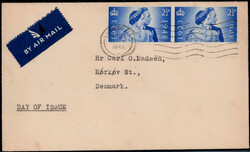 2 1/2 P. Silberhochzeit 1948 (2) als MEF. auf Lupo.-Auslands-FDC ...