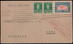 1 P. Flp. 192 nebst 3 C. Freim. 1924 (2) auf Lupo.-Auslandsbrief  ...