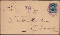 5 C. GU Neue Wappenzeichnung nach Oruro, 10 C. Nachtaxe