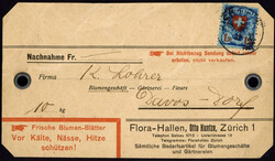 1.50 Fr. Wappen (ein verkürzter Zahn) als EF. auf Express ...