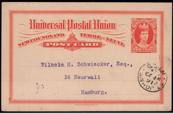 2 C. Viktoria-Auslands-GA  "ST. JOHNS" 1909 nach Hamburg