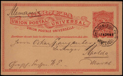 3 C. Symbol-Auslands-GA  "MONTEVIDEO" 1892 nach Apolda