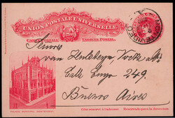 2 C. Auslands-Bild-GA  "PALACIO MUNICIPAL MONTEVIDEO" 1907 nach ...