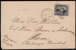 5 C. Panamerikanische Ausstellung Buffalo als EF. auf Auslandsbrief  ...