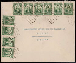 1 C. Freim. 1917 (10) als Massen-MEF. auf Auslandsbrief ans ...