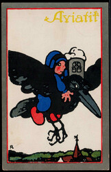 "AVIATIK",  Karte Verlag Böhmisches Brauhaus Berlin mit Abb. Kind ...