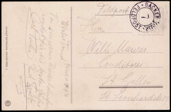 "BÄCKEREI KOMP.7",  K2 klar auf Feldpostkarte 1931 nach St. Gallen
