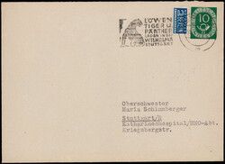 Stuttgart  W-7000,  10 Pf. Posthorn als EF. auf Ortscouvert mit ...