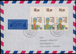 40 Pf. Gesundheitswesen 1981 (3) als MEF. auf upo.-Auslandsbrief  ...