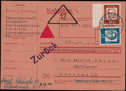 50 Pf. Goethe vom Seitenrand nebst 15 Pf. Luther auf ...