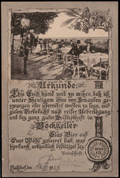 Wien,  Urkunde vom Bockkeller Nussdorf 1929  I-II