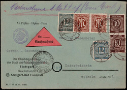 10 Pf. AM-Post nebst 12 Pf. und 10 Pf. Ziffern je per zwei auf ...