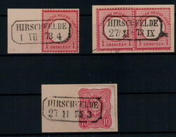 "HIRSCHFELDE",  nachverwendeter R2 je klar auf drei hübschen ...