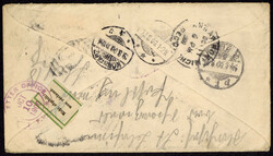 3 C. Jackson als Zfr. auf 2 C. Auslands-Retour-GU  "ANNARBOR / MICH." ...