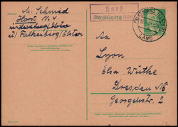 Horst über Falkenberg (Elster)  O-7900,  violetter Landpost R2 klar ...