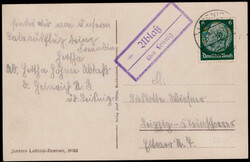 Ablaß über Leisnig  O-7320,  violetter Landpost R2 klar auf ...