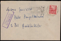 Marschwitz über Halle (Saale)  O-4020,  violetter Landpost R2 klar ...