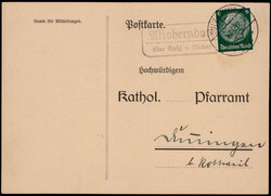 Altoberndorf über Sulz a. Neckar  W-7247,  violetter Landpost R2 auf ...