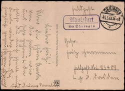 Adolzfurt über Öhringen  W-7110,  violetter Landpost R2 klar auf ...